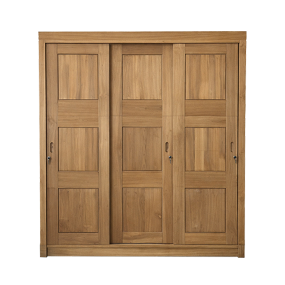 WARDROBE SLIDING 3 DOOR PLAIN 170X60X210CM